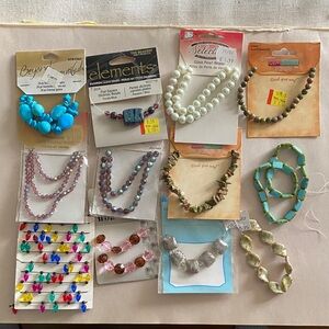 Pre strung bead sets - acrylic and glass beads